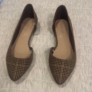 Rachel Zoe Brown and Black Patterned Flats